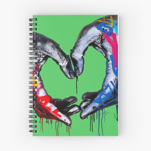 Item preview, Manos con forma de corazón estilo graffiti – Arte callejero de amor urbano Diseño de manos coloridas designed and sold by Kruti Collection.
