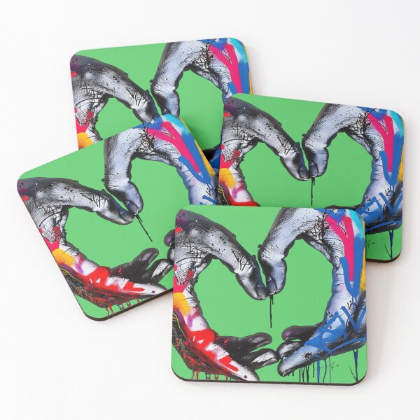 Item preview, Graffiti Heart Hands – Urban Love Street Art Colorful Hand Design designed and sold by Kruti Collection.