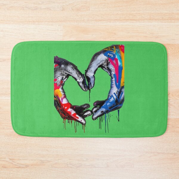 Item preview, Graffiti Heart Hands – Urban Love Street Art Colorful Hand Design designed and sold by Kruti Collection.