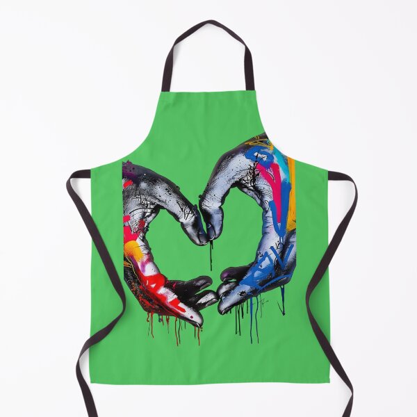 Item preview, Graffiti Heart Hands – Urban Love Street Art Colorful Hand Design designed and sold by Kruti Collection.