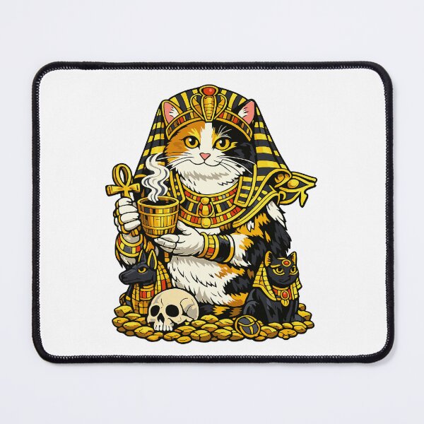 Item preview, Pharaoh Cat of Chaos | Egyptian Bastet Coffee Gothic Cat Tee designed and sold by GulfSignature.