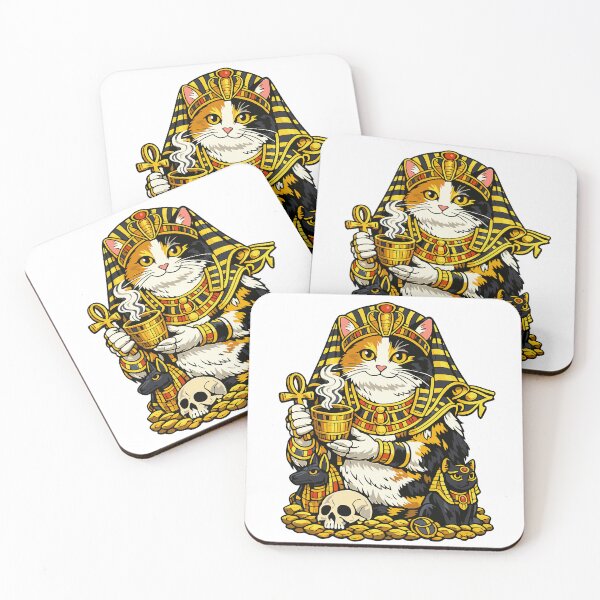 Item preview, Pharaoh Cat of Chaos | Egyptian Bastet Coffee Gothic Cat Tee designed and sold by GulfSignature.