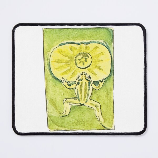 Item preview, Little frog relaxing on a green leaf enjoying Hand Painted in watercolor designed and sold by a.dadash.