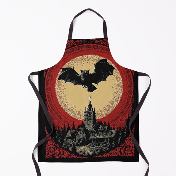 Item preview, Vintage victorian vampire bat above old Transylvania village 127sm designed and sold by 127sm.