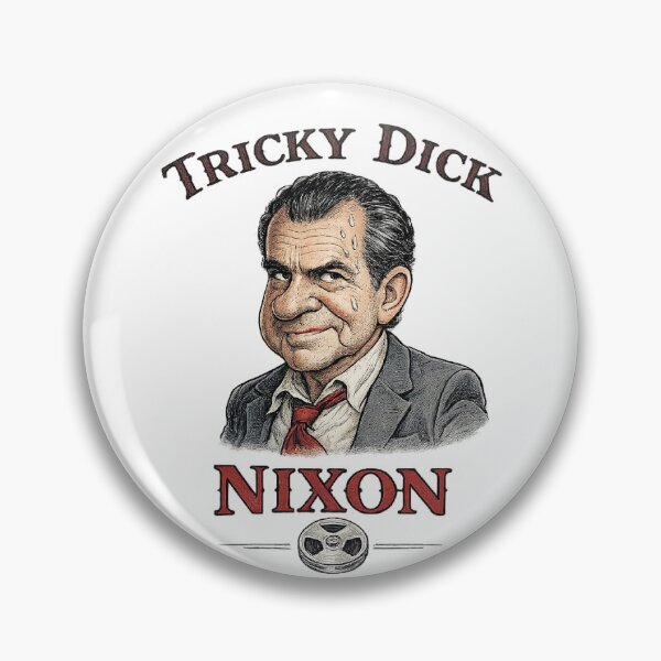 Item preview, Richard Nixon Tricky Dick Presidential Satire Watergate Era Political Humor American History  designed and sold by The Junto Shop.