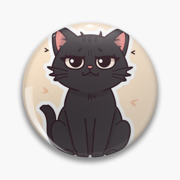 Item preview, Cute but chaotic black cat expressing overstimulation designed and sold by Art-Design-EM.