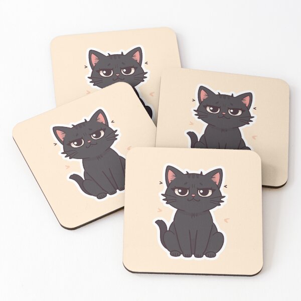 Item preview, Cute but chaotic black cat expressing overstimulation designed and sold by Art-Design-EM.