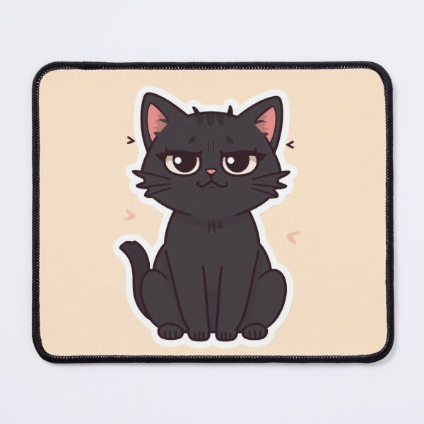 Item preview, Cute but chaotic black cat expressing overstimulation designed and sold by Art-Design-EM.
