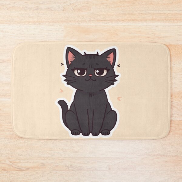 Item preview, Cute but chaotic black cat expressing overstimulation designed and sold by Art-Design-EM.