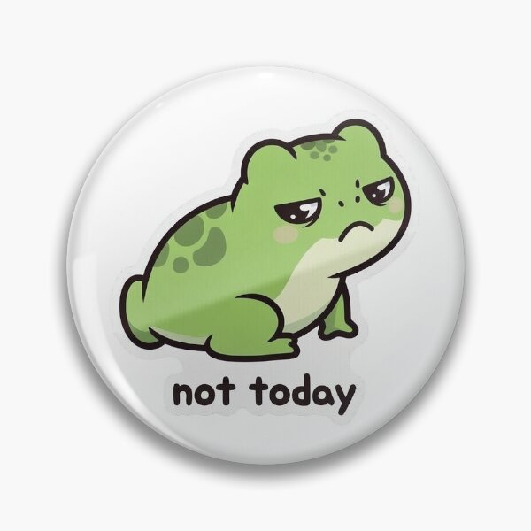 Item preview, Cute Frog Sticker – Not Today Funny Grumpy Frog Meme designed and sold by S33ART.