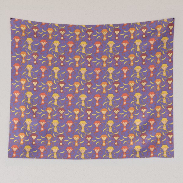 Item preview, Punch Monkey Cute Monkey Pattern — Playful Banana Repeat Design designed and sold by Yasmine Mohammed.