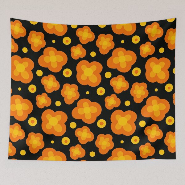 Item preview, Retro 1960's-1970's Orange And Yellow Floral Designs designed and sold by DEC02.