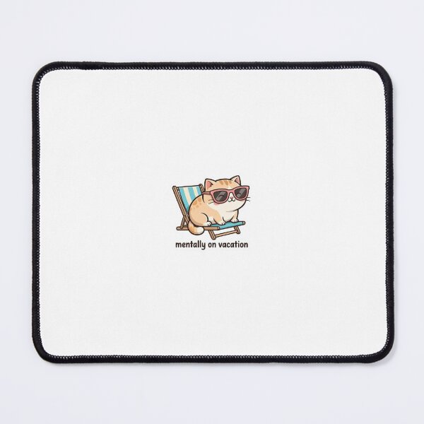Item preview, Cute Cat Sticker – Mentally on Vacation Funny Chill Cat Aesthetic designed and sold by S33ART.