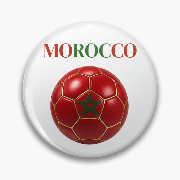Item preview, Morocco Soccer Ball Red Green Football Design Moroccan Flag Sports Fan Gift designed and sold by ArtSpark Studio.