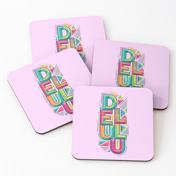 Item preview, Delulu — Vibrant Geometric Typography designed and sold by 89BLACK.