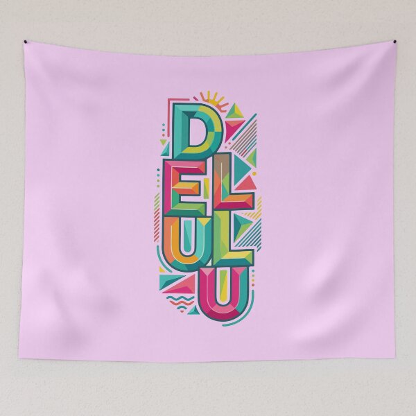 Item preview, Delulu — Vibrant Geometric Typography designed and sold by 89BLACK.