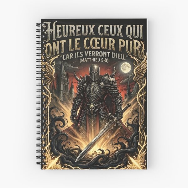Item preview, Guerrier de Lumière - Matthieu 5:8 Bible Verse Dark Art designed and sold by gan-eden-77.