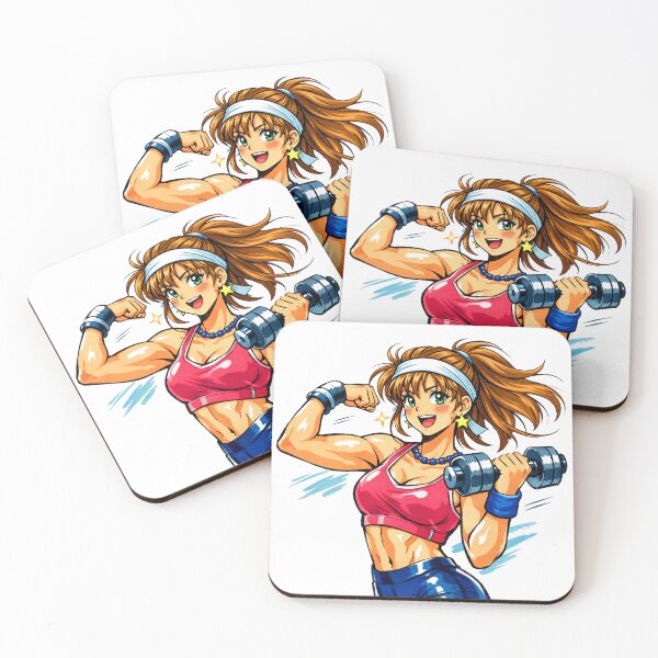 Artikelvorschau, Fitness-Girl im Anime-Stil entworfen und verkauft von JonelleTshirts.
