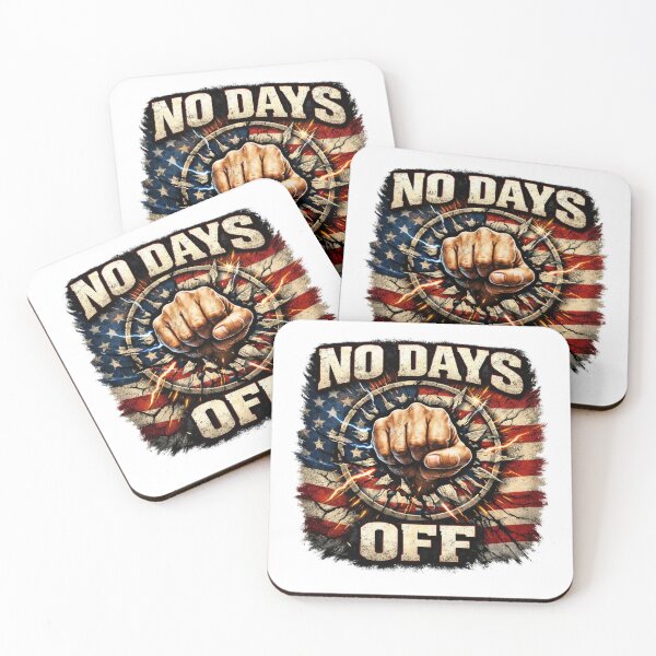 Item preview, No Days Off Shirt – Patriotic American Flag Fist Graphic Tee designed and sold by relso.