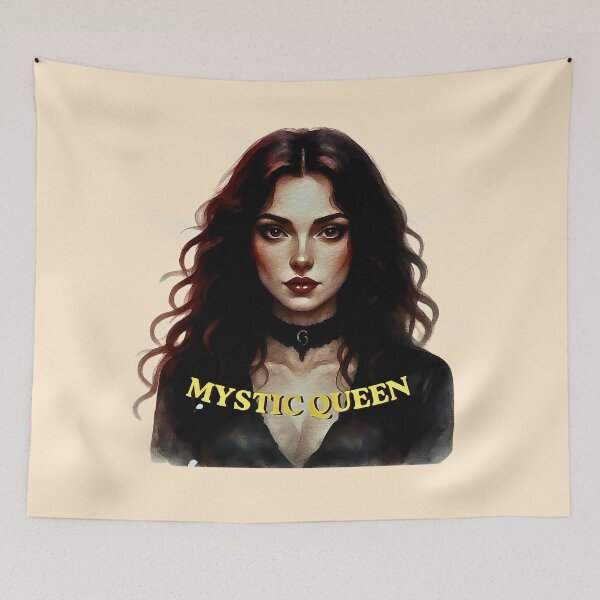 Item preview, Mystical Queen Watercolor - Elegant Woman with Ravens designed and sold by PriyaMagic.