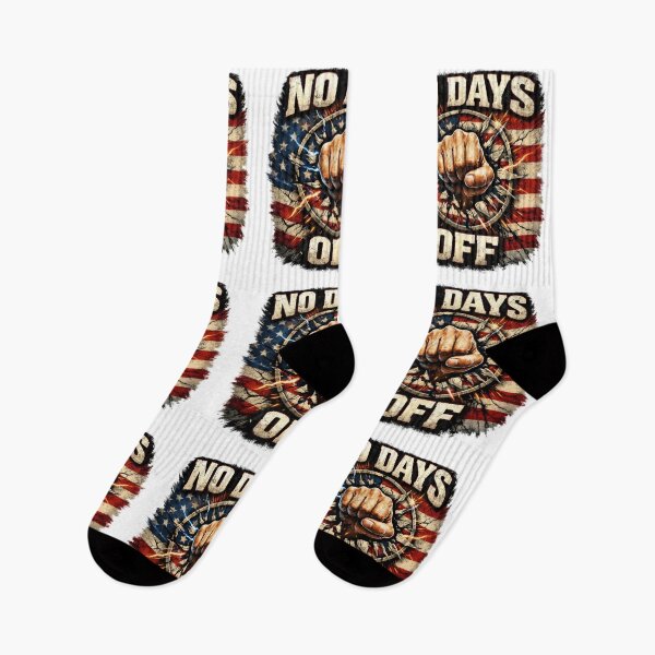 Item preview, No Days Off Shirt – Patriotic American Flag Fist Graphic Tee designed and sold by relso.