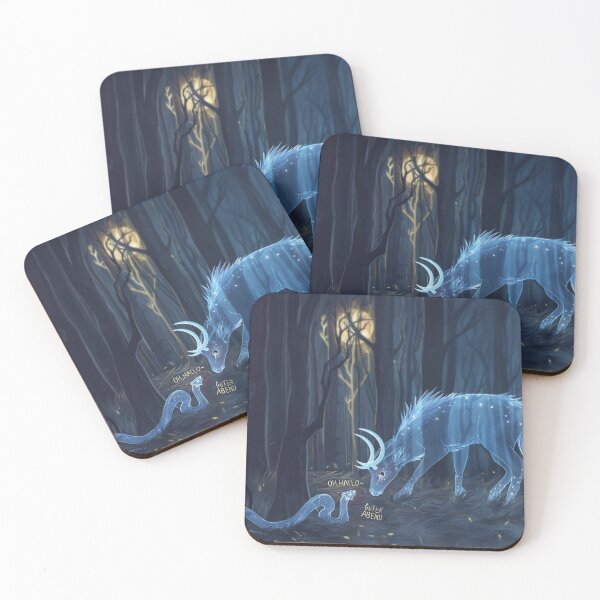 Item preview, Celestial Forest Spirit Creatures - Deer & Snake designed and sold by HolyHellhound.