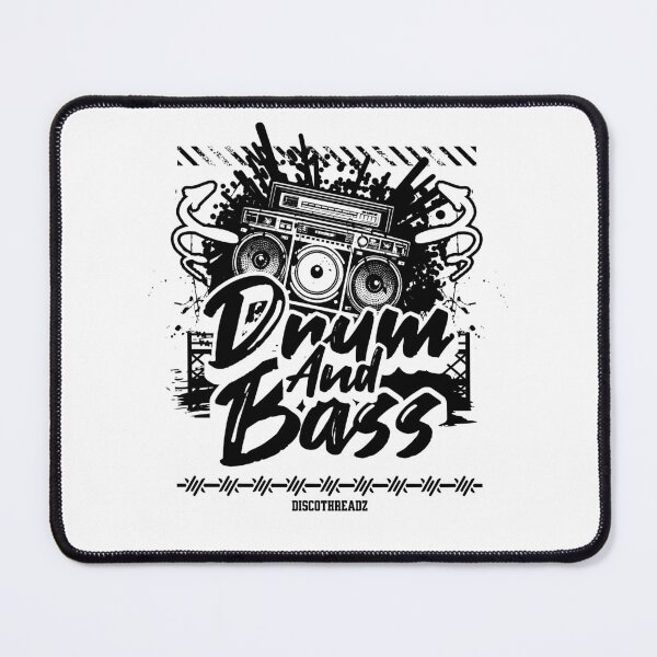 Item preview, DRUM AND BASS - Boombox Graffiti Splash (Black) designed and sold by Discothreadz.