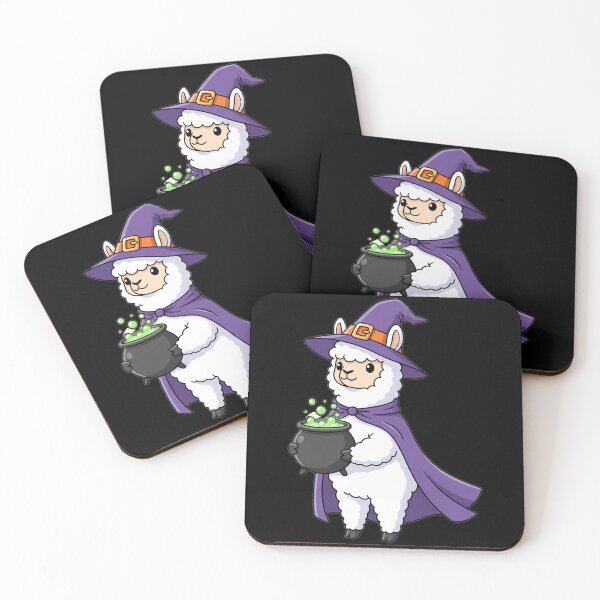 Item preview, Cute Halloween Witch Llama with Potion Cauldron designed and sold by k3rstman1.