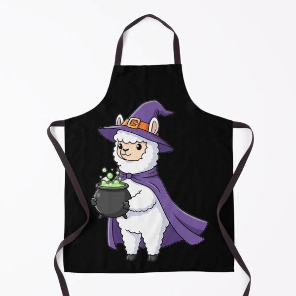 Item preview, Cute Halloween Witch Llama with Potion Cauldron designed and sold by k3rstman1.