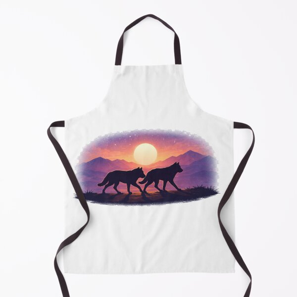 Item preview, Two Wolves Silhouette – Sunset Companion designed and sold by ClutchCassidyTees.