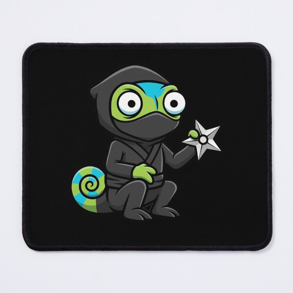 Item preview, Cute Cartoon Ninja Chameleon with Shuriken designed and sold by k3rstman1.