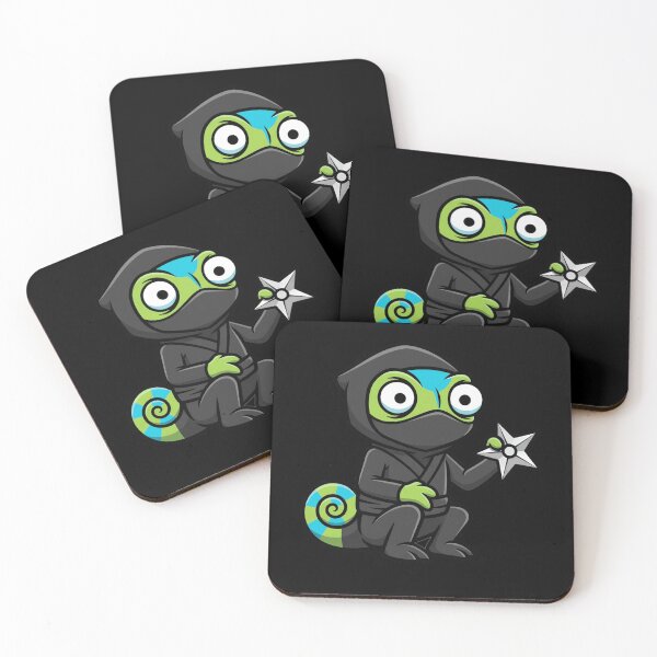 Item preview, Cute Cartoon Ninja Chameleon with Shuriken designed and sold by k3rstman1.