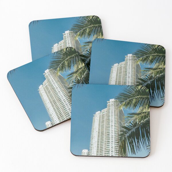 Item preview,  Miami High Rise Tower and Palm Tree Blue Sky designed and sold by MDCCo.