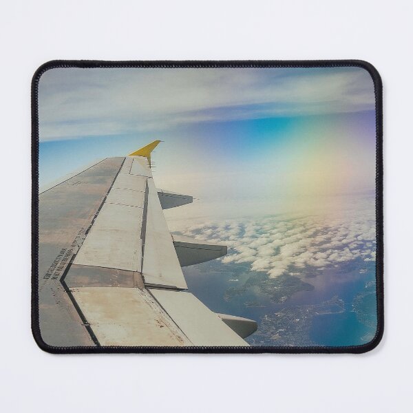Item preview, Airplane Wing Over Clouds Travel Photography from Above designed and sold by MDCCo.