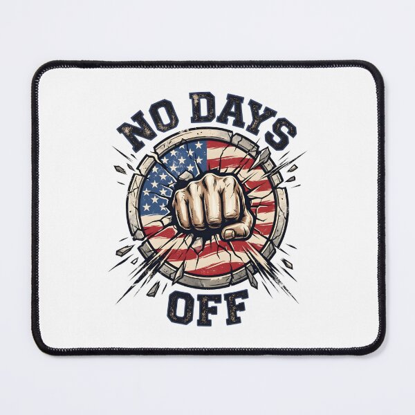 Item preview, No Days Off Streetwear Shirt – American Flag Fist Graphic Tee designed and sold by relso.