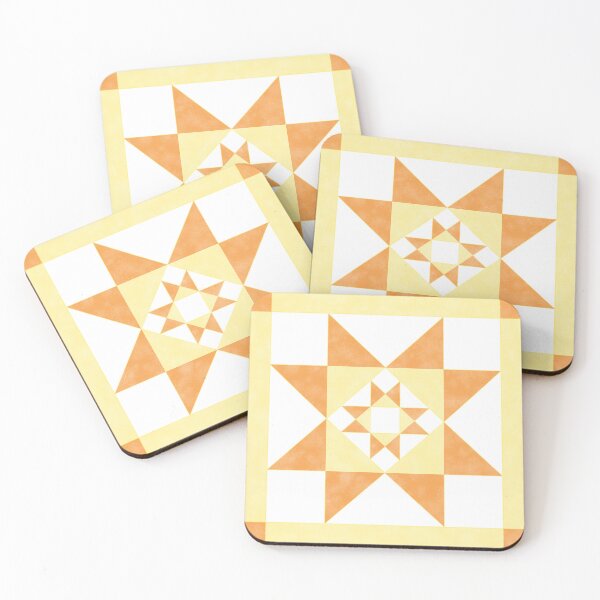 Item preview, Yellow Orange Quilt Star  designed and sold by KNBdesign.