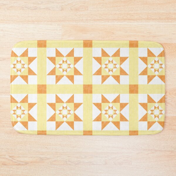 Item preview, Yellow Orange Quilt Star  designed and sold by KNBdesign.