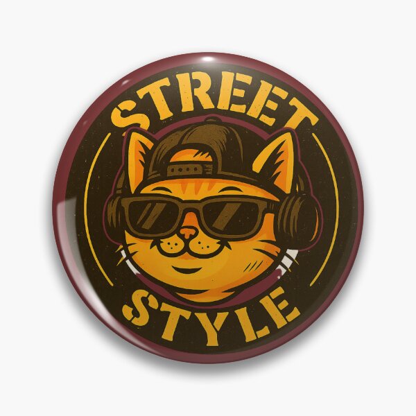 Item preview, Cat with urban glasses, cap and the text "STREET STYLE" – fun design designed and sold by XNewStore.