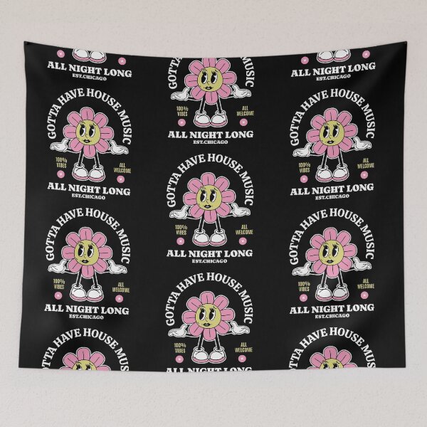 Item preview, HOUSE MUSIC - Gotta Have Floral (White)  designed and sold by Discothreadz.