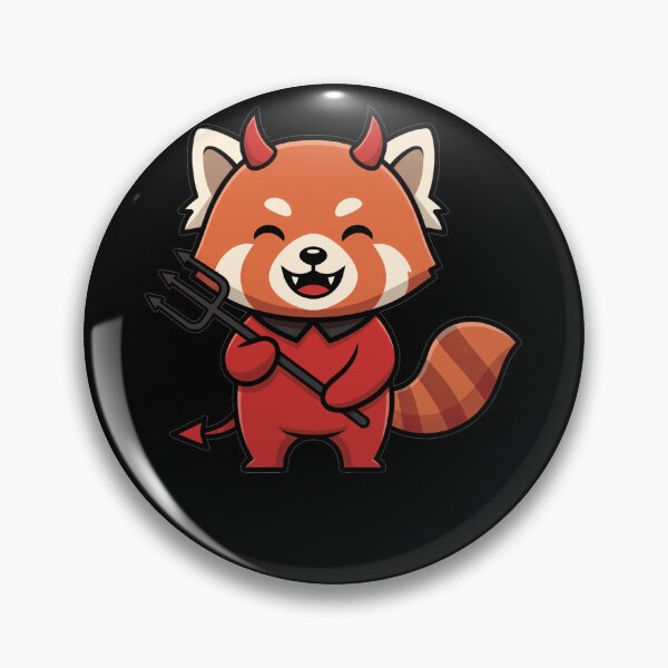 Item preview, Kawaii Red Panda Devil with Pitchfork designed and sold by k3rstman1.