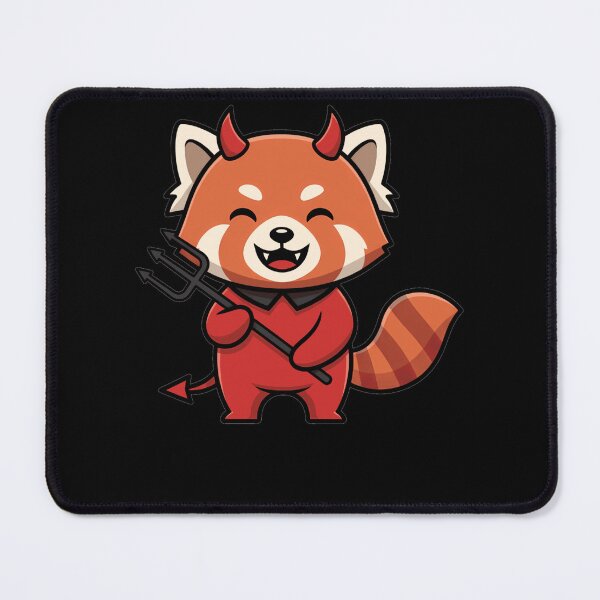 Item preview, Kawaii Red Panda Devil with Pitchfork designed and sold by k3rstman1.