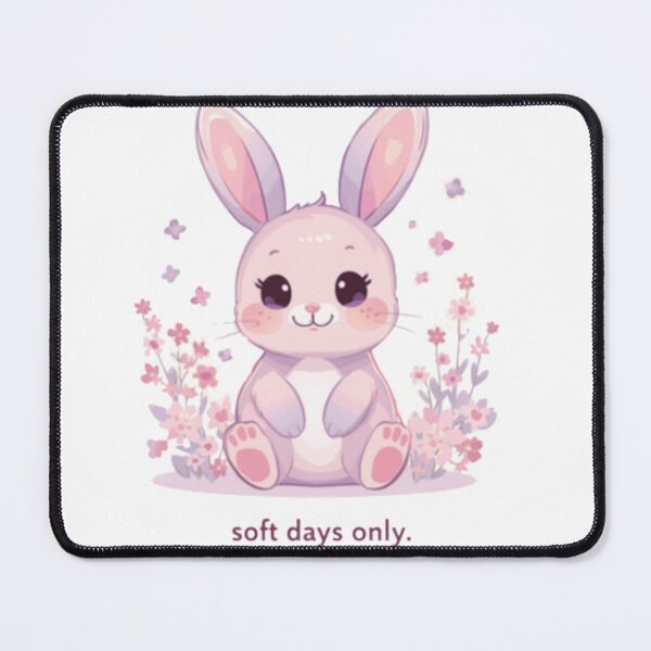 Item preview, CKawaii Bunny Floral Illustration - Aesthetic Rabbit designed and sold by The Daily Progress.