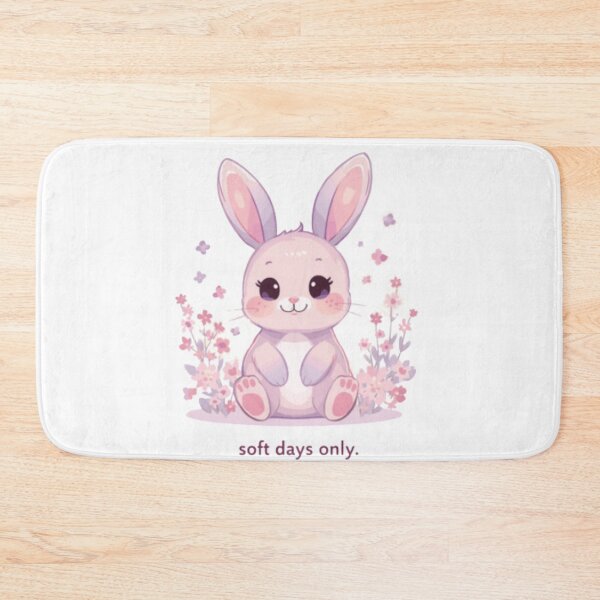 Item preview, CKawaii Bunny Floral Illustration - Aesthetic Rabbit designed and sold by The Daily Progress.
