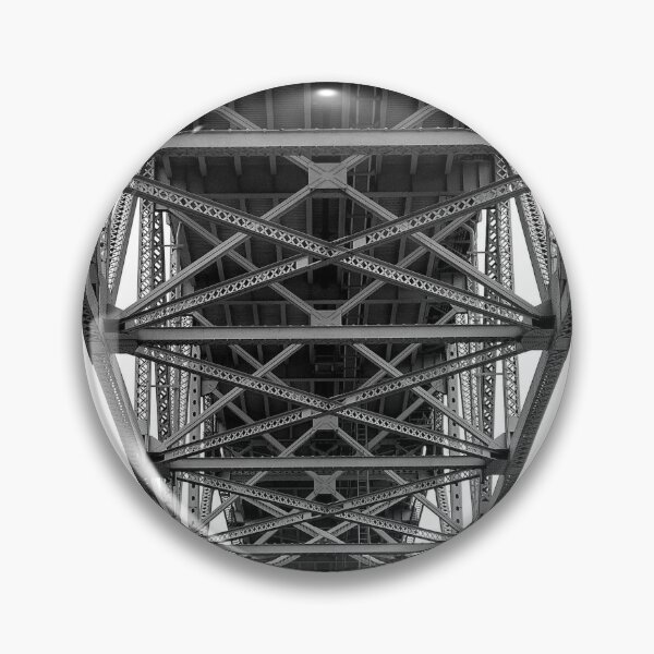 Item preview, Steel Truss Bridge Underside Black and White Abstract designed and sold by MDCCo.