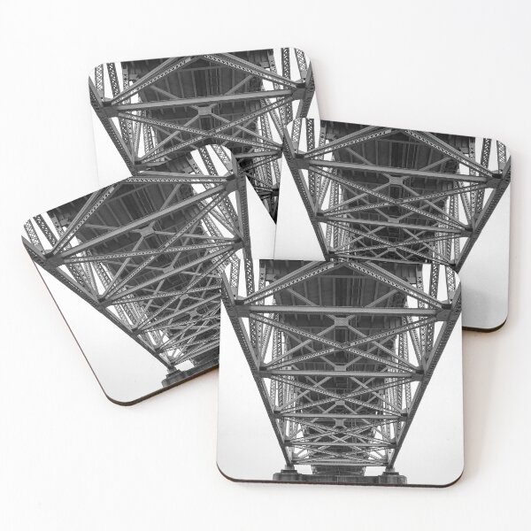Item preview, Steel Truss Bridge Underside Black and White Abstract designed and sold by MDCCo.