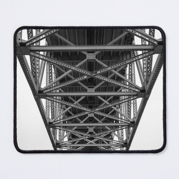 Item preview, Steel Truss Bridge Underside Black and White Abstract designed and sold by MDCCo.