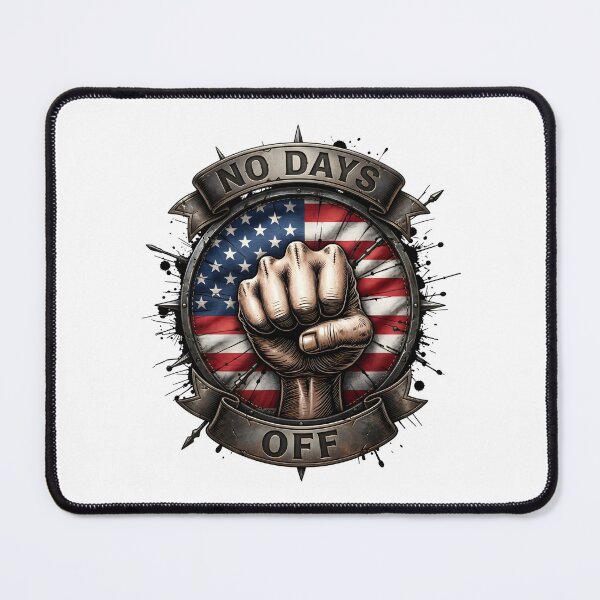 Item preview, No Days Off Motivational Shirt – Patriotic Fitness Graphic Tee designed and sold by relso.