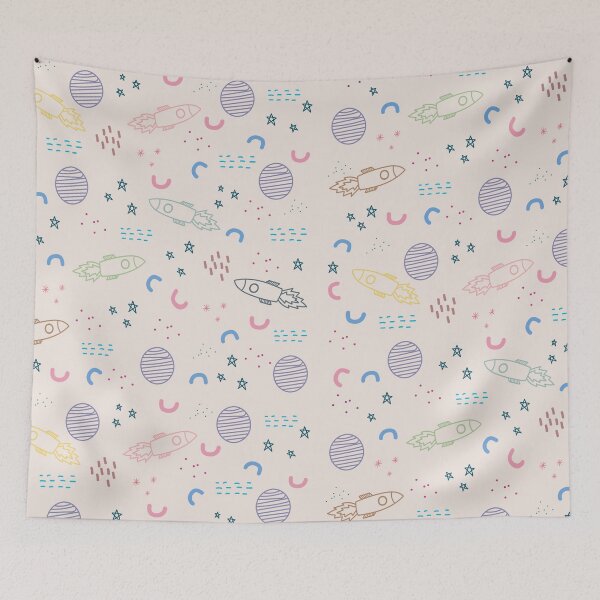 Item preview, Artemis II — Back to the Moon Seamless Space Pattern designed and sold by Yasmine Mohammed.