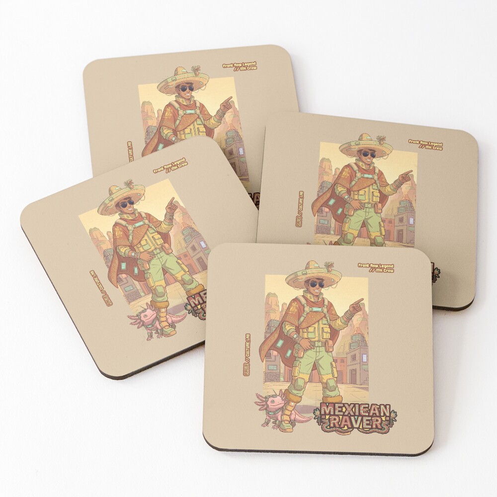 Item preview, Coasters (Set of 4) designed and sold by RaveCultureLab.
