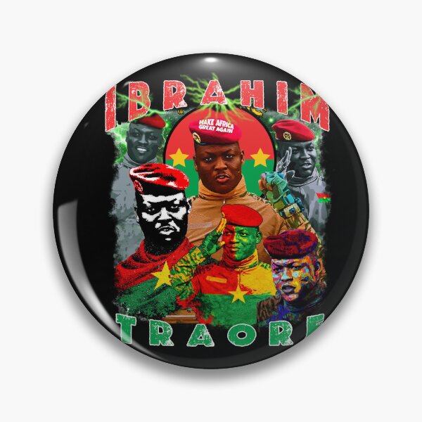 Item preview, Ibrahim Traore Vintage bootleg tee Make Africa Great Again Modern Pan African Revolutionary designed and sold by Youngkev-arts.